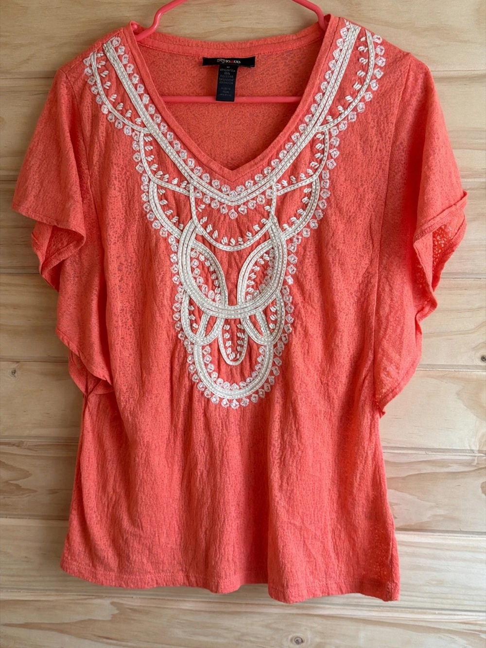 Style & co. V-Neck Embroidered Tunic Top